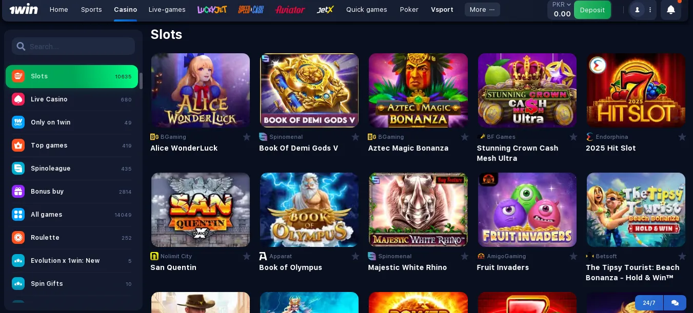 1win slots